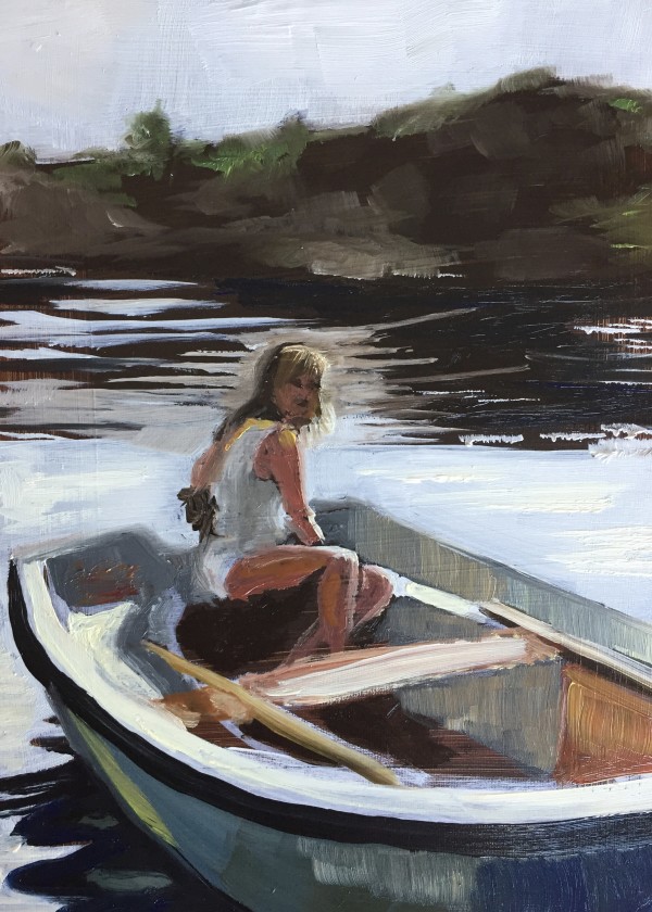 Girl on a boat by Philine van der Vegte