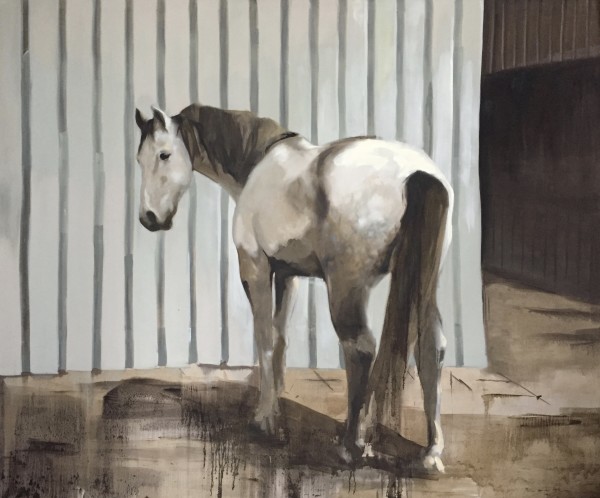 Big white horse by Philine van der Vegte
