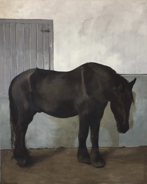 Big black horse by Philine van der Vegte