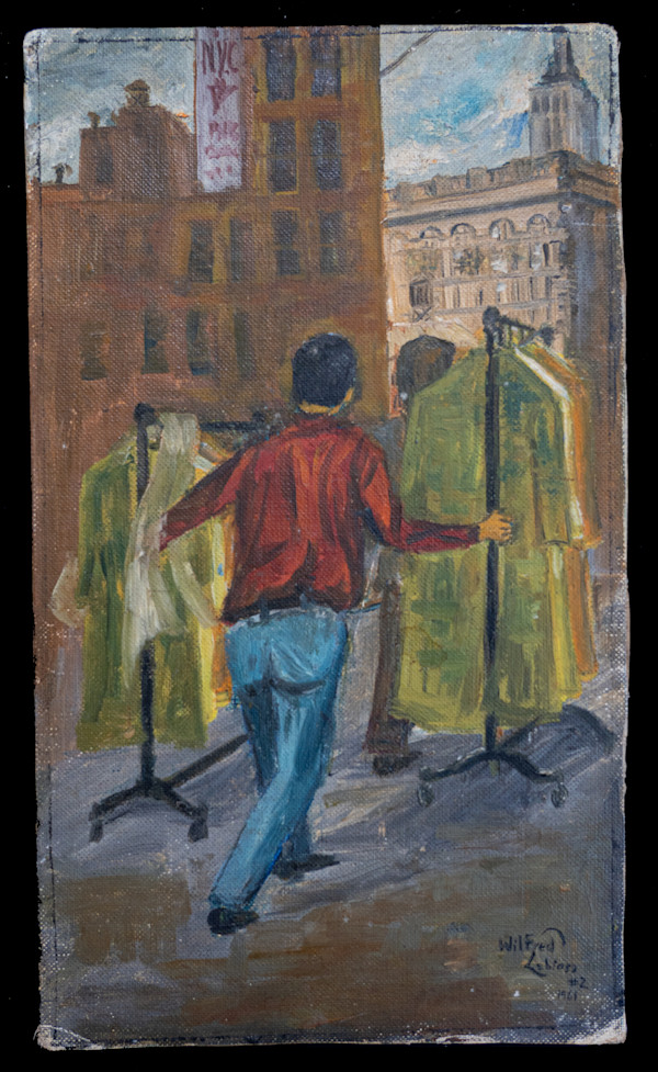 Self-portrait rolling textiles by W. Labiosa, Image 9.