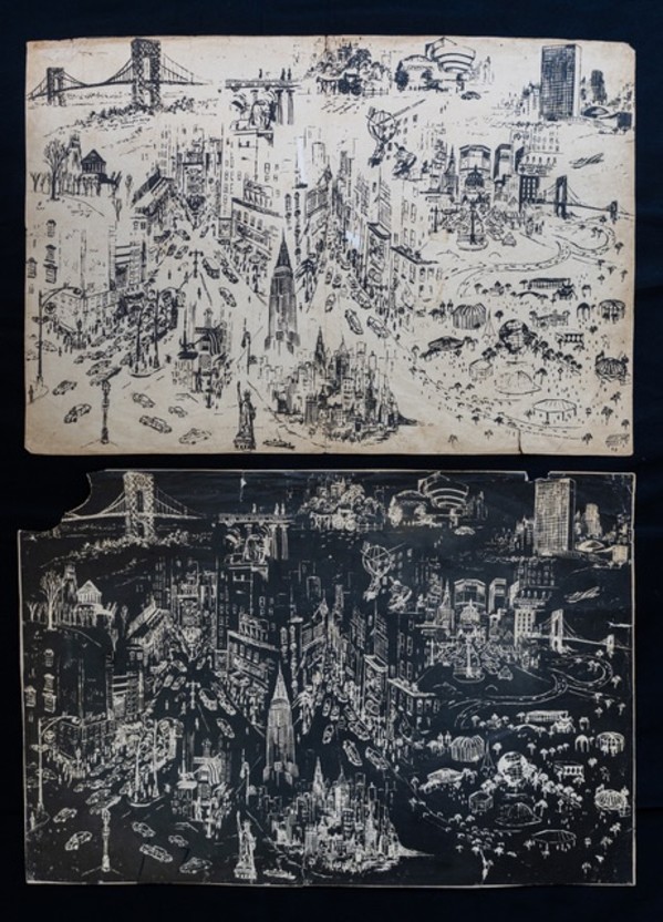 Inkblots for the New York City World’s Fair Blouse designed by the artist for Lord & Taylor Department Store by W. Labiosa, Image 1.