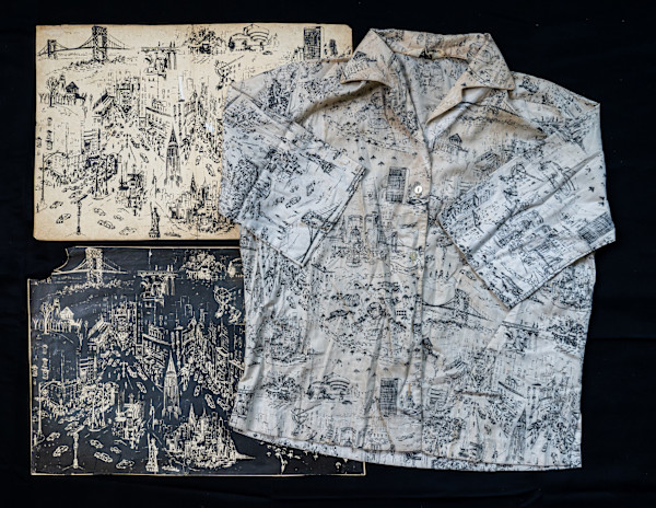 New York City World’s Fair Blouse designed by the artist for Lord & Taylor Department Store by W. Labiosa, Image 1.