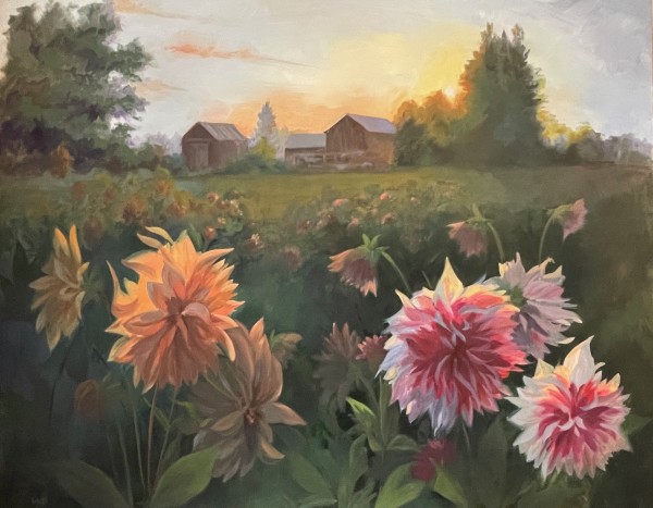 Dahlia Farm Sunset by Mary Bryson