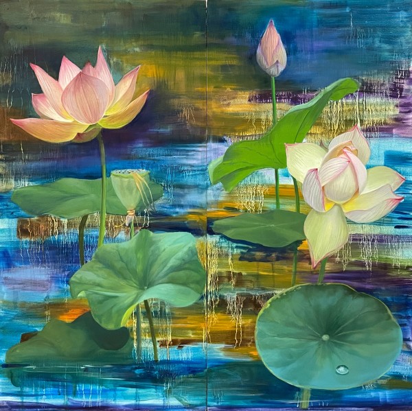 Blue Lotus Water Music by Mary Bryson
