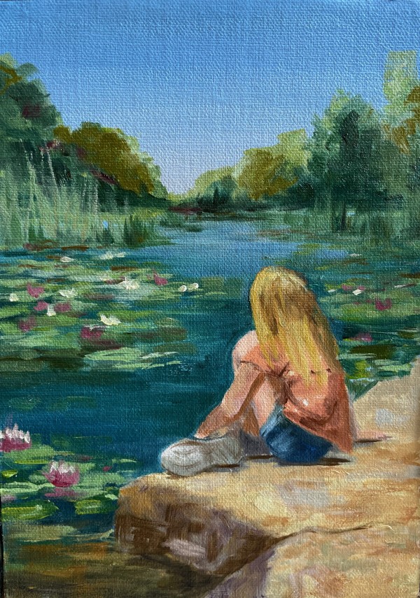Contemplating Lilies by Mary Bryson