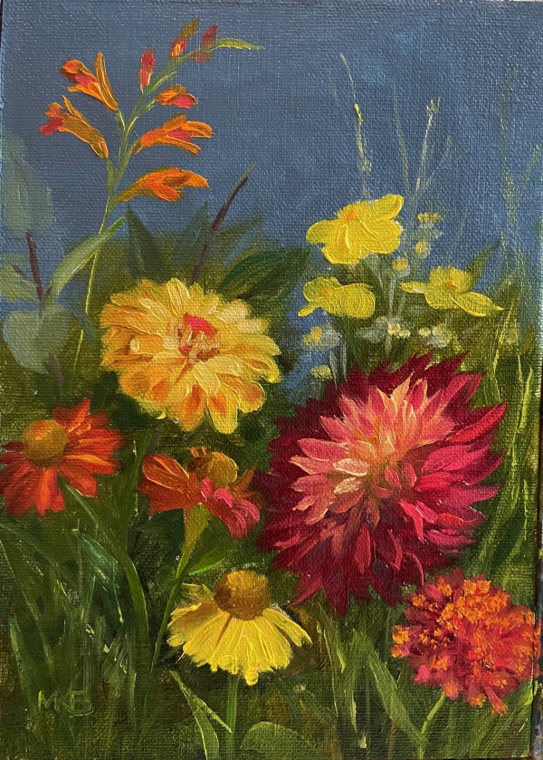 Zinnia Party by Mary Bryson