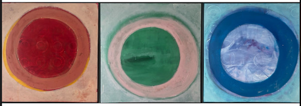 Love, Peace, and Balance Triptych by Britt Michaelian