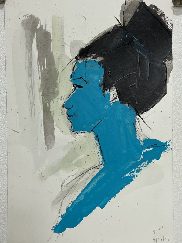 Blue portrait by Eric Saint Georges