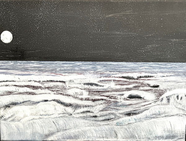 Sea at Night by Glynell Art