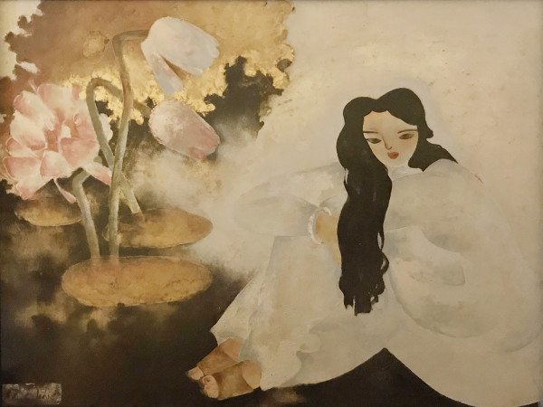 Thiếu Nữ và Sen - Lady and Lotus by Đỗ Xuân Doãn