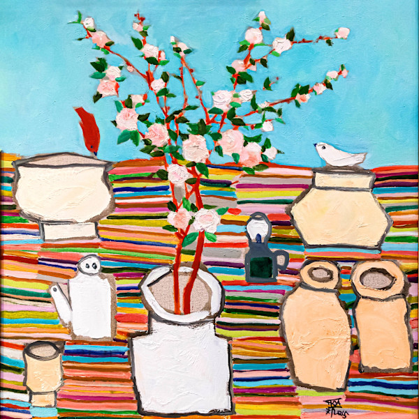 Tĩnh Vật Hoa Mùa Xuân 1 - Spring Still Life 1 by Đặng Xuân Hòa