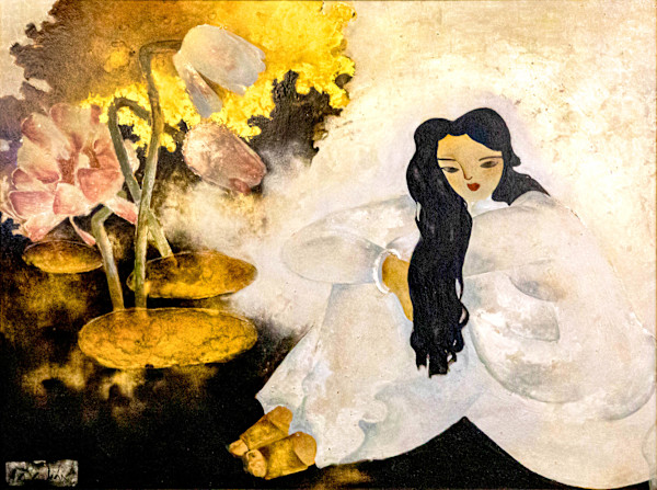 Thiếu Nữ và Sen - Lady and Lotus by Đỗ Xuân Doãn