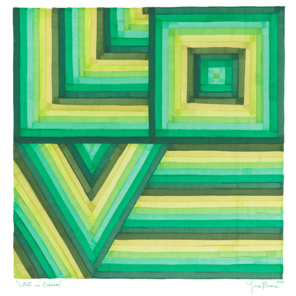 4th Chakra Color:  LOVE in Green by Lisa Marie Studio