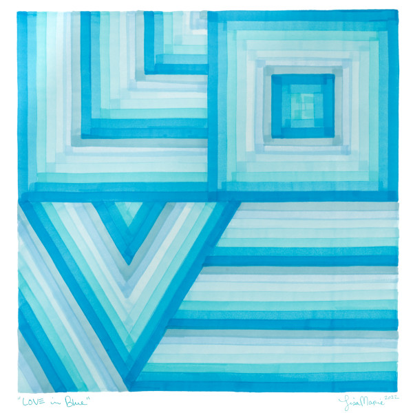 5th Chakra Color:  LOVE in Blue by Lisa Marie Studio