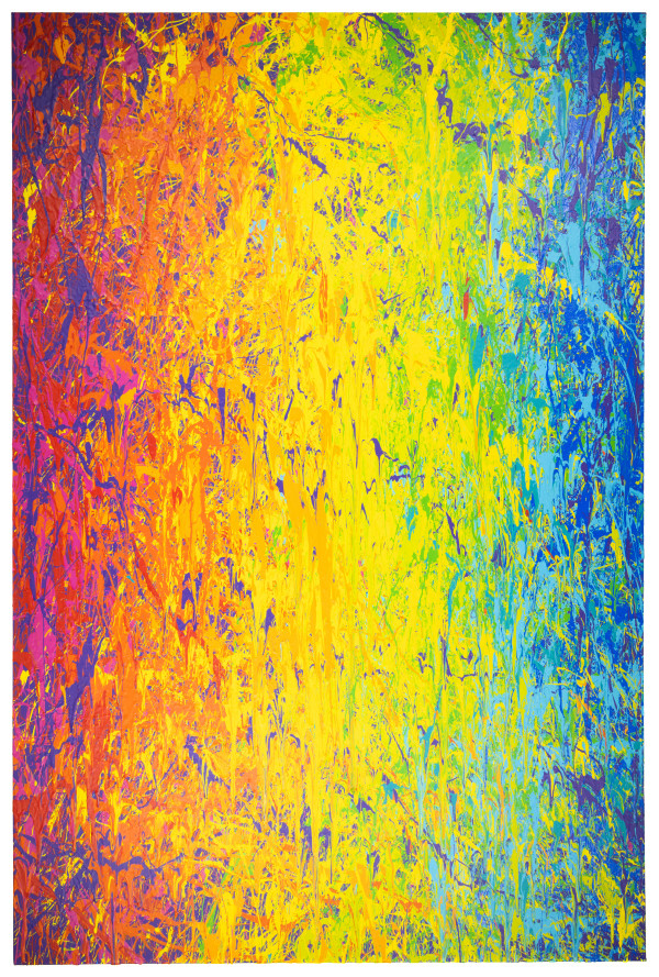 Raining Rainbow:  Splash Left by Lisa Marie Studio