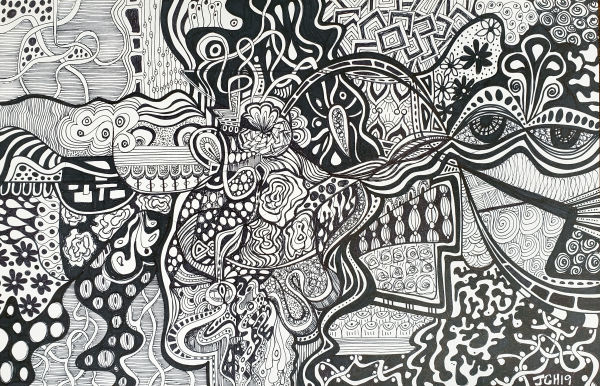 Black and White Zendoodle 2019