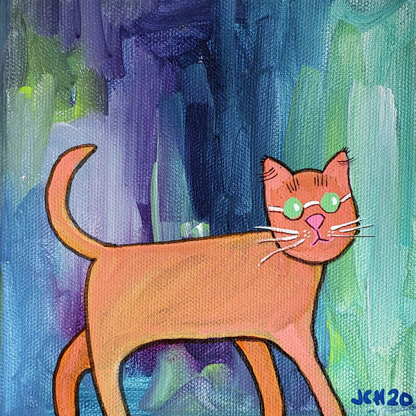 Cat Takes a Walk 2020 by Jo Claire Hall