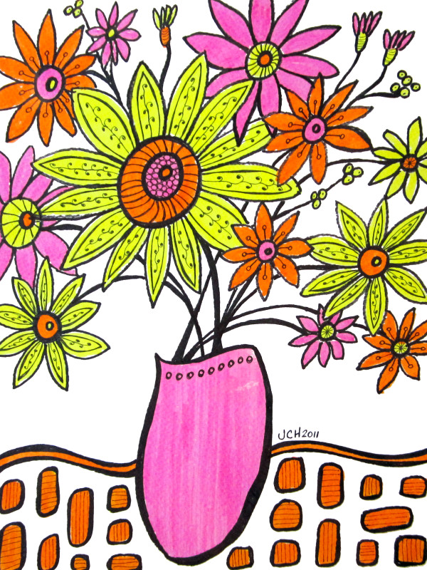 Neon Flower Vase 2012