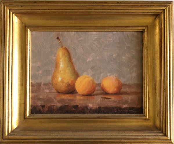 Still life with Pear (framed) by Peter Schaumann