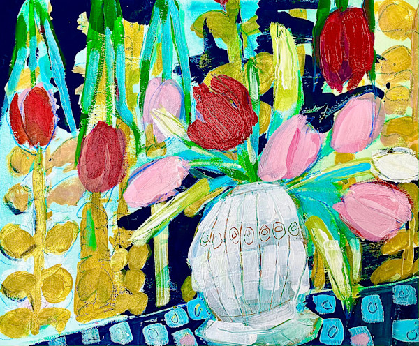Perhaps Interiors: Red and Pink Tulips by Amy Pleasant, Image 1.