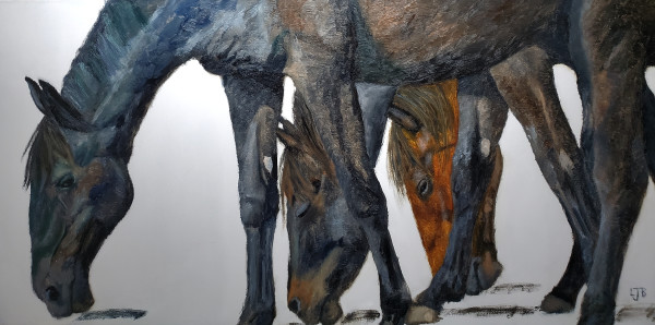 Three Horses by Linda Briesacher
