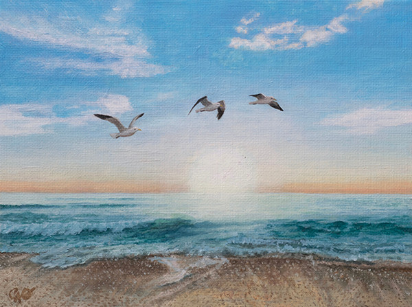 Ocean Sunrise by Christine O'Brien