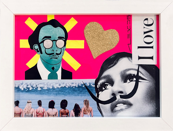 BEACH LOVE / original collage by Alex Di Silvestro