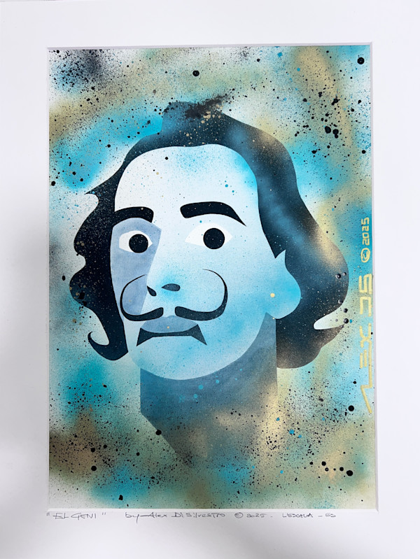 EL GENI / Original Mixed Media - Aqua gold by Alex Di Silvestro