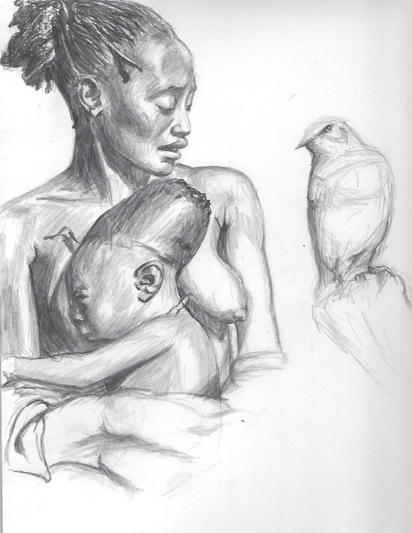 Mangbetu Woman and Baby Study