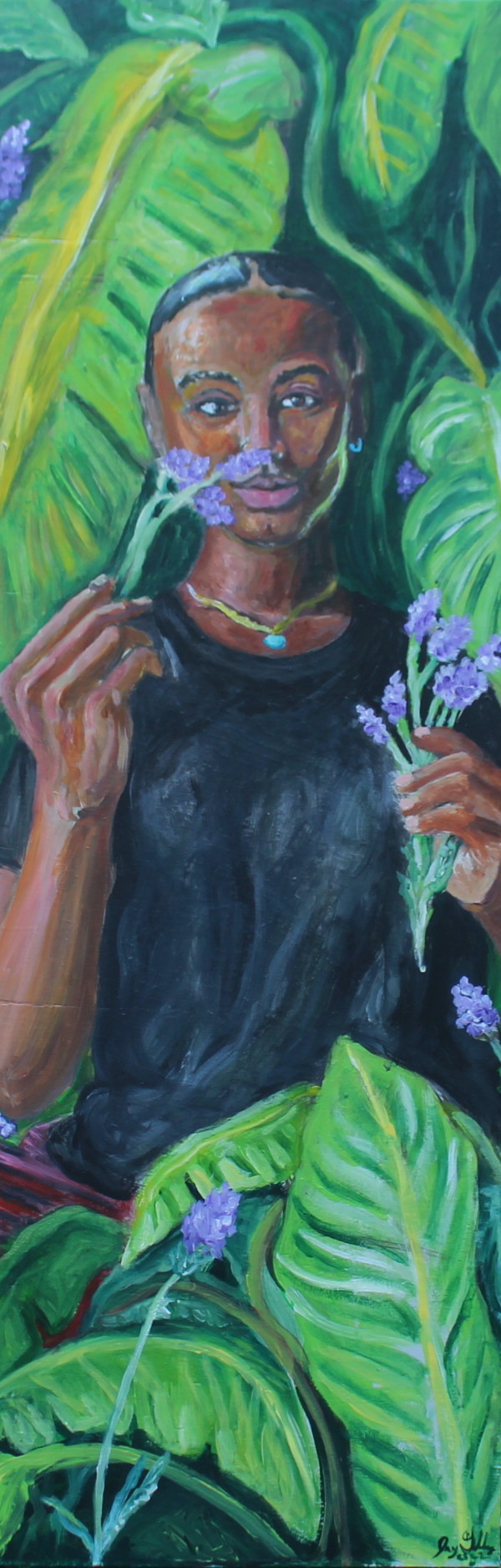 Portrait of Dajia with Lavenders by Jay Golding
