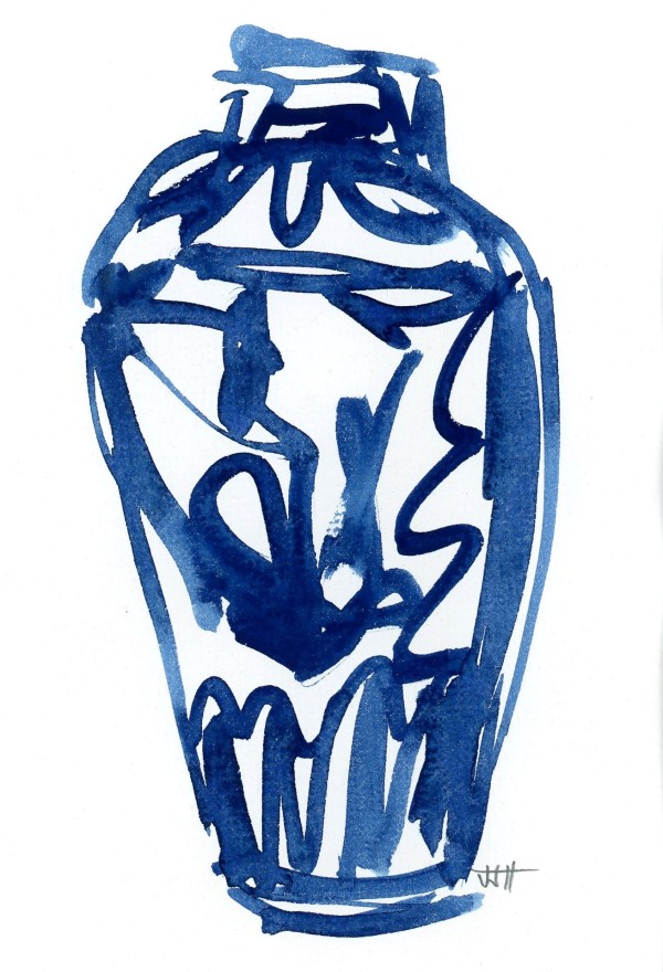 "Blue and White Vase #15" by JJ Hogan