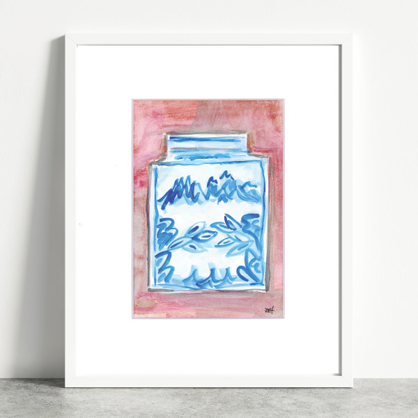 Chinoiserie With Blush Background by JJ Hogan