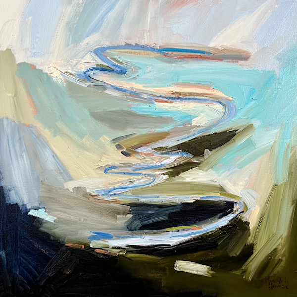 Her Dream of Green and Blue by Meredith Howse Art