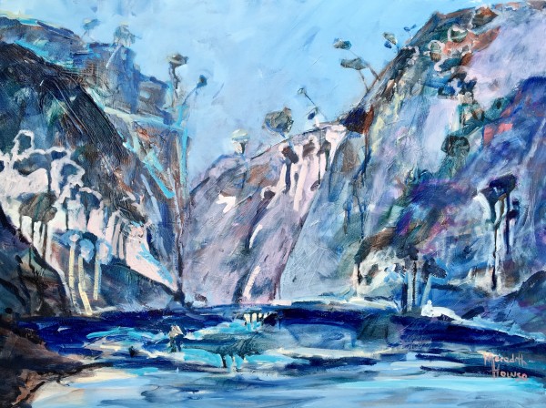 Blue Craggy Cliffs by Meredith Howse Art
