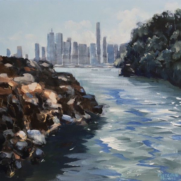 Kangaroo Point Cliffs to CBD by Meredith Howse Art
