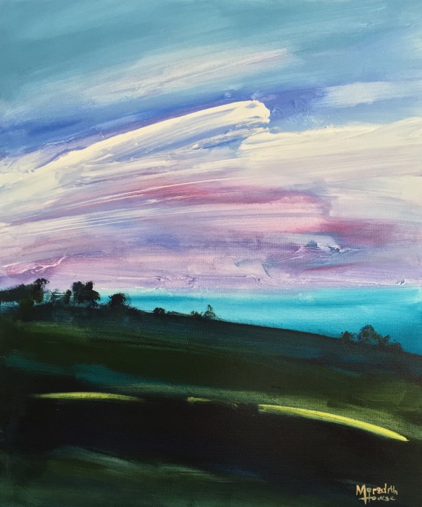 Turquoise and Pinks by Meredith Howse Art
