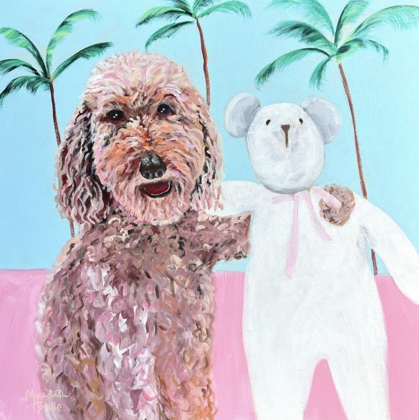 Ginger and Teddy on Holiday by Meredith Howse Art