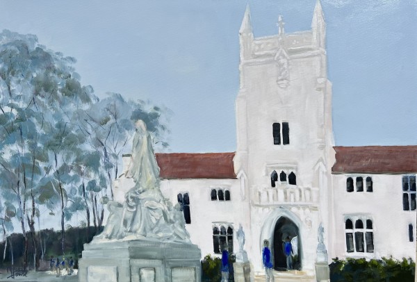 Blue Blazers and White Tower by Meredith Howse Art