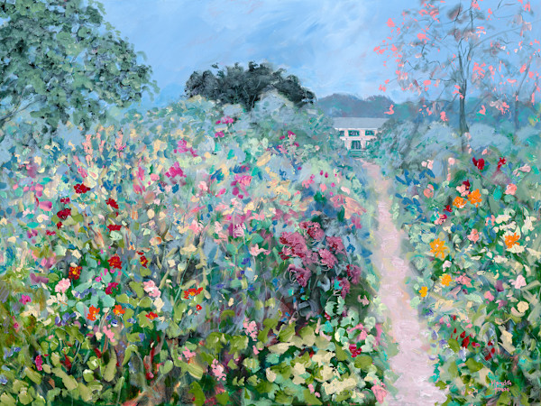 Giverny Flower Path (Print) by Meredith Howse Art, Image 1.