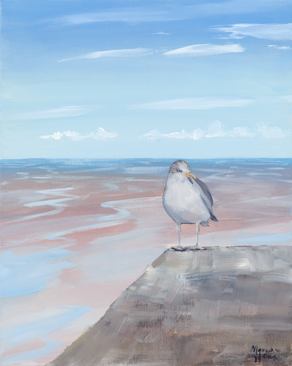 Blue Birds Eye View (Print) by Meredith Howse Art, Image 1.