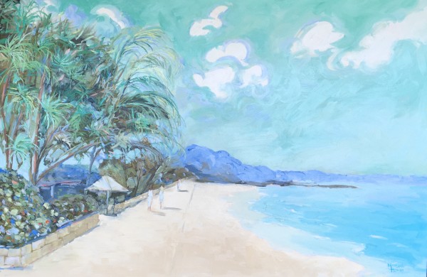 Noosa Beach Board Walk 2 by Meredith Howse Art