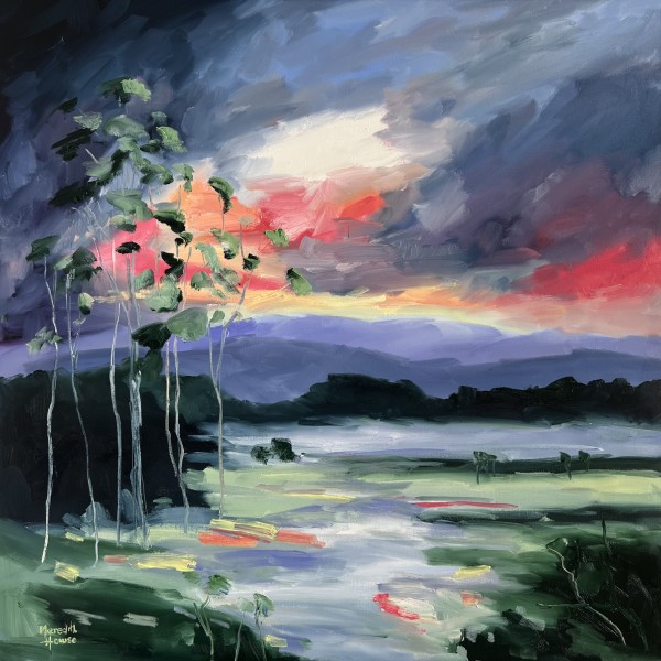 Sundown over Water by Meredith Howse Art