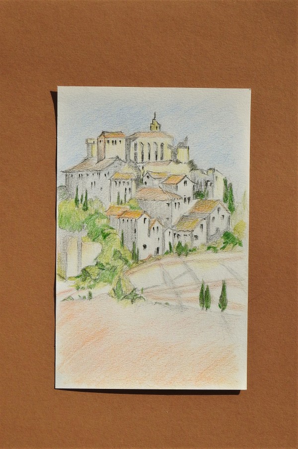 A small town on a hill"