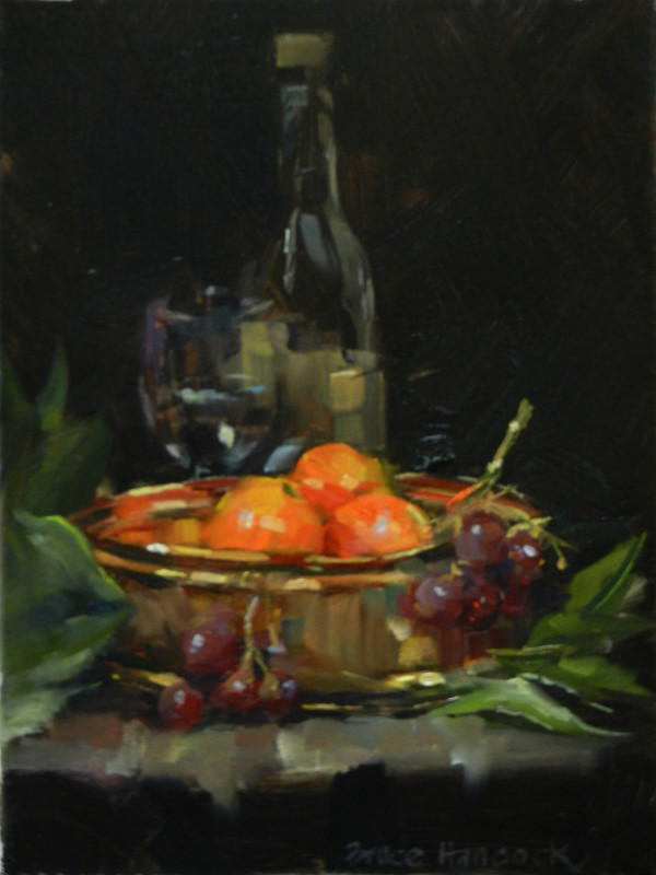 Brass Bowl with Oranges by Bruce Hancock