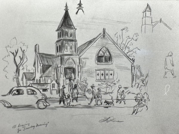"Sunday Morning, First Drawing" by Fred Shane