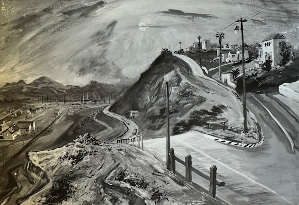 "View of the Pacific Coast Hightway, Santa Monica or Malibu" named by CLL by Fred Shane, Image 1.