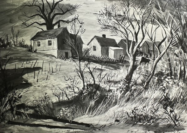 "Rural Town with Grasses and Trees" named by CLL by Fred Shane, Image 1.