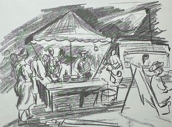"Carnival at Night, The" Third Sketch by Fred Shane, Image 1.