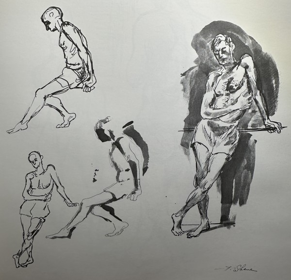"Figure Studies:  Male Leaning Back" named by CLL by Fred Shane