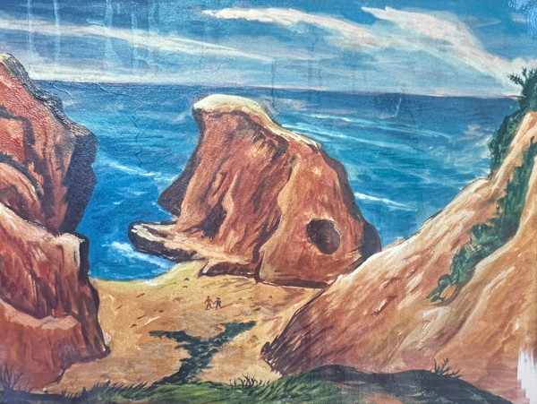 "California Coast with a Rocky Cave" named by CLL, likely "Shark's Fin Cove" by Fred Shane, Image 1.
